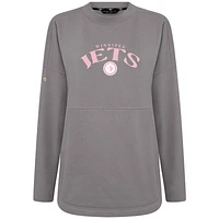 Sweat-shirt à col roulé Beaudry pour la fête des mères Jets de Winnipeg femmes, gris Levelwear