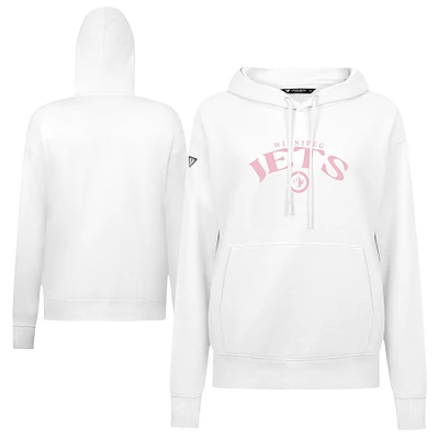 Sweat à capuche blanc pour femme Levelwear avec motif de fête des mères Jets Winnipeg