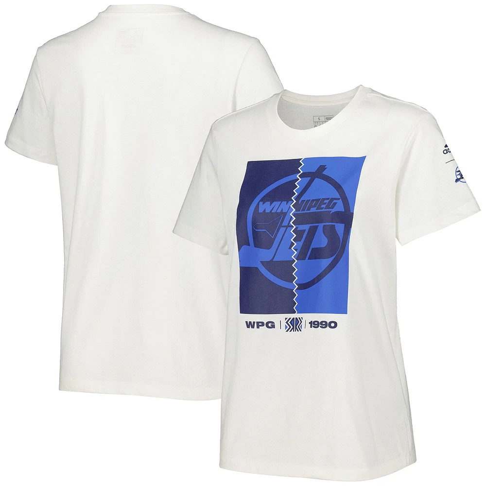 T-shirt adidas Winnipeg Jets Reverse Retro 2.0 - Blanc pour femme