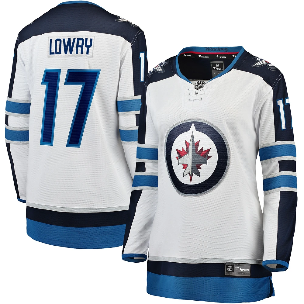 Fanatiques féminines de marque Adam Lowry White Winnipeg Jets Premier Breakaway Away - Maillot joueur