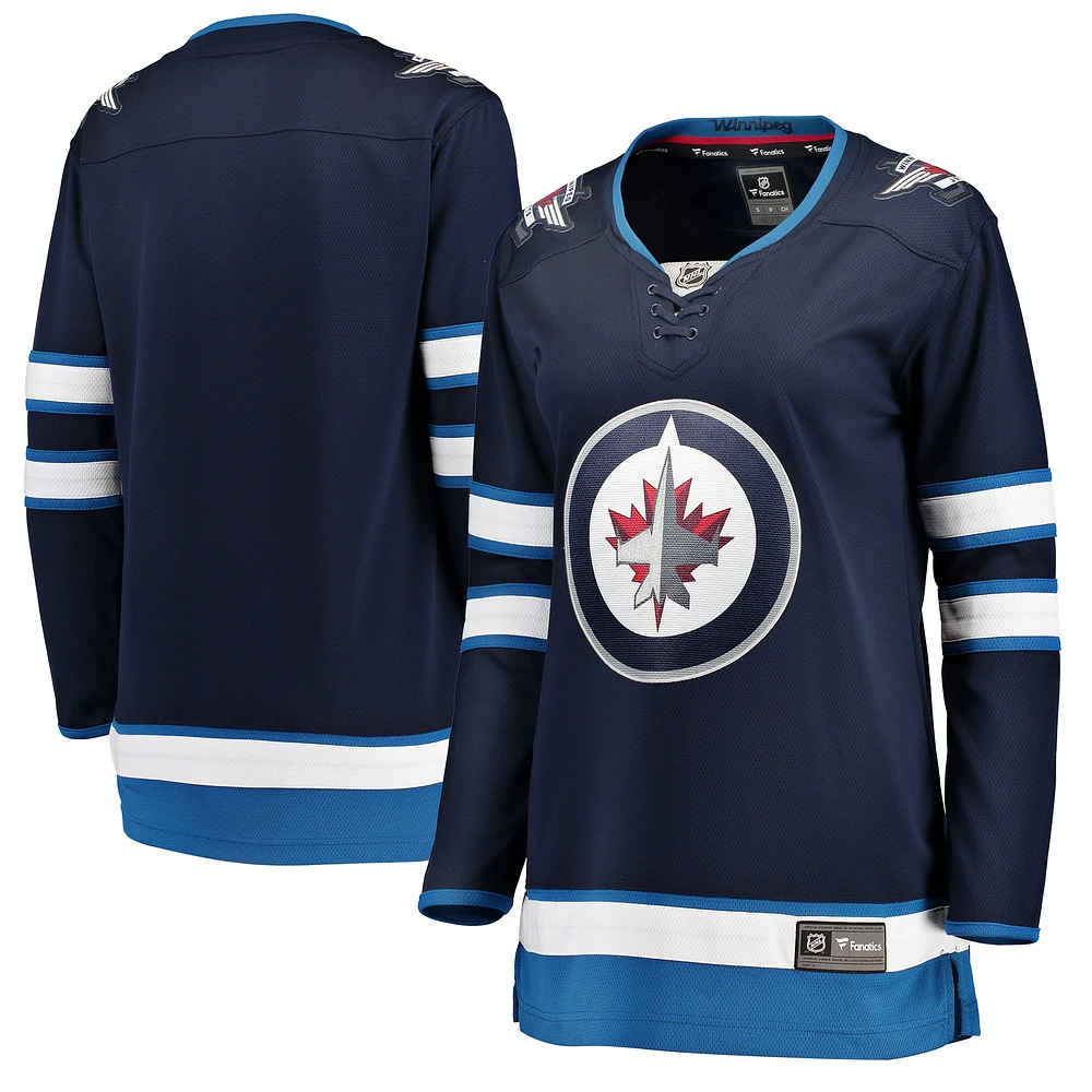 Femmes Fanatics Branded Blue Winnipeg Jets Breakaway à domicile - Maillot vierge