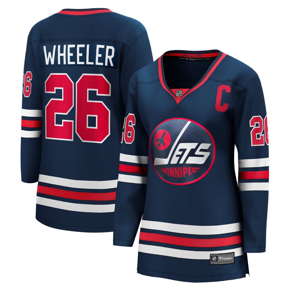 Women's Winnipeg Jets Blake Wheeler Fanatics Branded Navy 2021/22 Alternate  - Premier Breakaway Player Jersey
