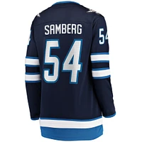 Fanatics pour femmes Dylan Samberg Navy Winnipeg Jets Joueur échappé à domicile - Maillot