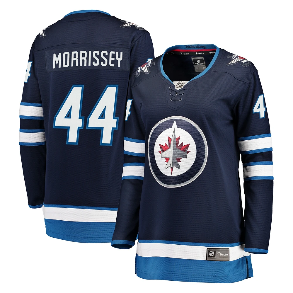 Maillot Breakaway des Jets de Winnipeg Fanatics Josh Morrissey pour femmes, bleu marine