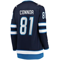 Fanatics pour femmes Kyle Connor Navy Winnipeg Jets Joueur échappé à domicile - Maillot