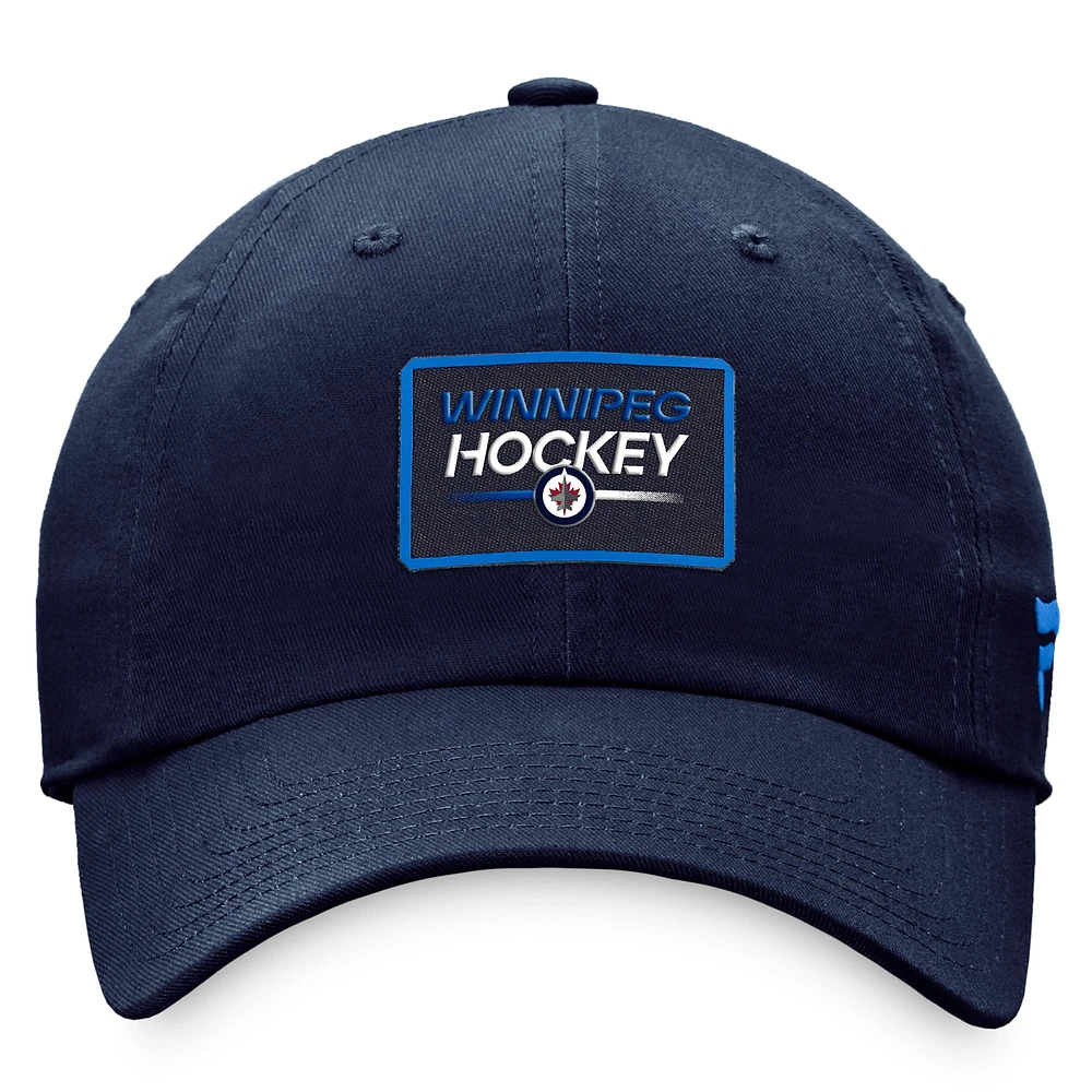 Casquette ajustable authentique Pro Fanatics pour femmes, bleu marine, Jets de Winnipeg