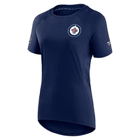 Women's Fanatics Navy Winnipeg Jets Authentic Pro Tech Raglan - T-Shirt