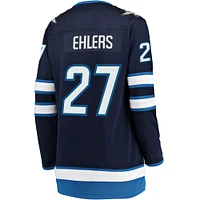 Maillot Breakaway des Jets de Winnipeg Fanatics Nikolaj Ehlers pour femmes, bleu marine