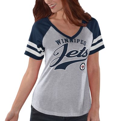 Women's New York Yankees G-III 4Her by Carl Banks Navy Game Day V-Neck T- Shirt