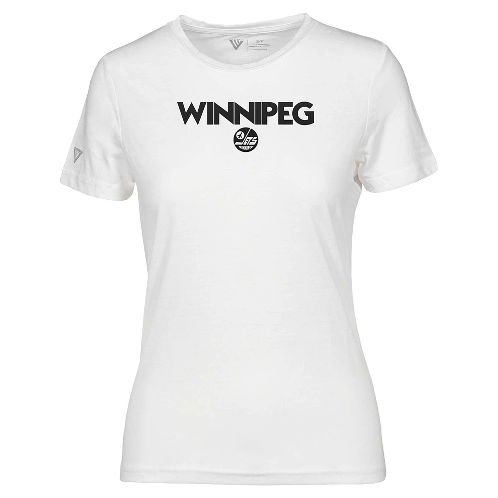 T-shirt capsule Maddox City pour femme des Jets de Winnipeg blanc Levelwear