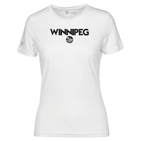 T-shirt capsule Maddox City pour femme des Jets de Winnipeg blanc Levelwear