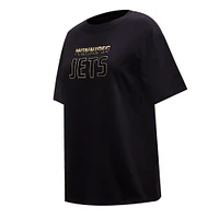 T-shirt carré Pro Standard noir des Jets de Winnipeg pour femmes