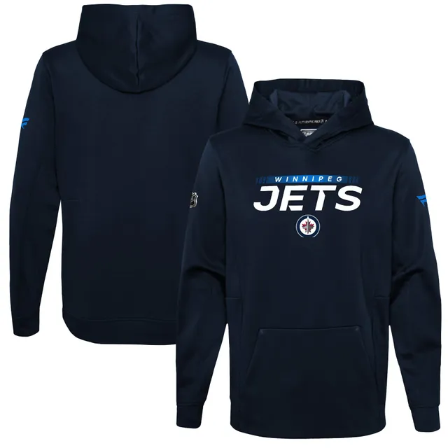 Men's Antigua Navy Winnipeg Jets Victory Pullover Sweatshirt Size: Large