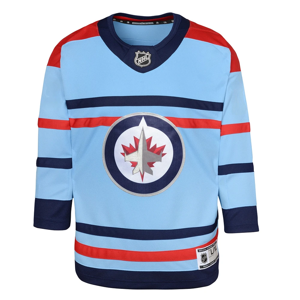 Youth  Light Blue Winnipeg Jets Anniversary Premier Jersey