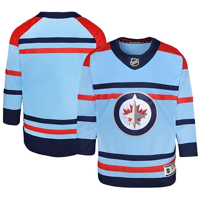 Maillot Premier anniversaire des Jets de Winnipeg bleu clair pour jeunes