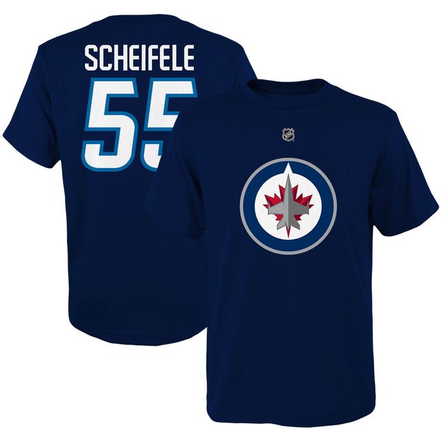 Jeune Mark Scheifele Navy Winnipeg Jets Player Name & Number - T-shirt