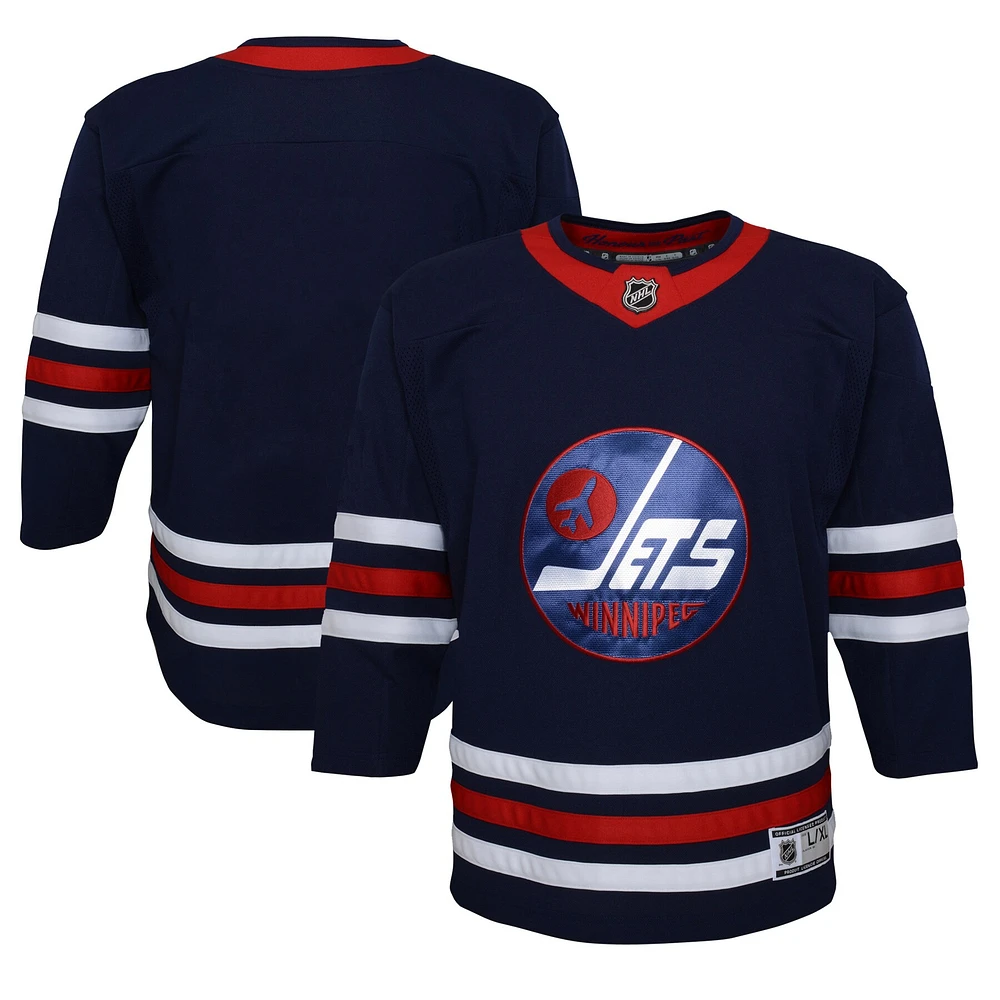 Junior Navy Winnipeg Jets 2021/22 Alternate - Maillot Premier