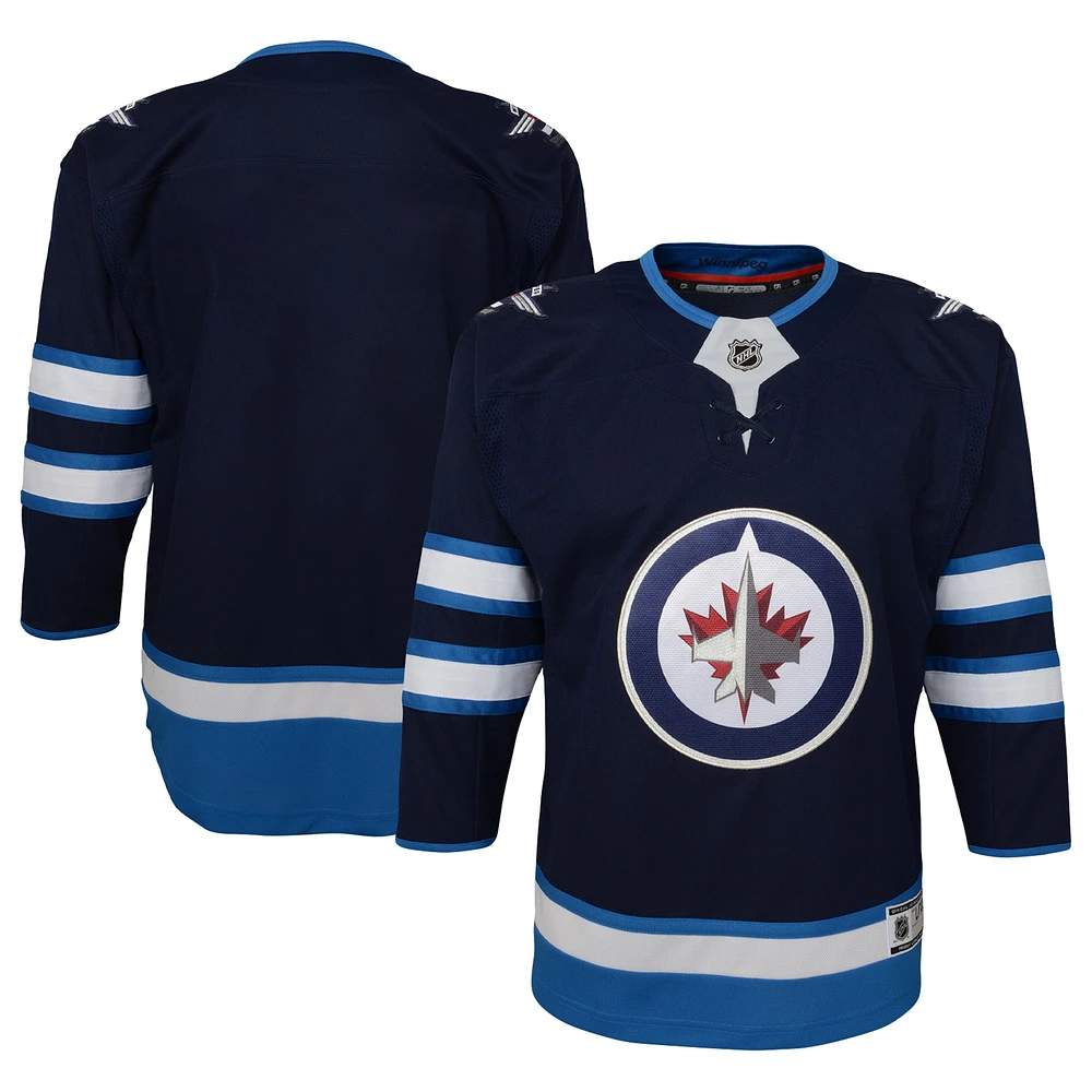 Jets de Winnipeg la marine pour jeunes - Maillot Premier