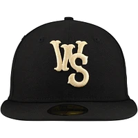 Casquette ajustée 59FIFTY Winston-Salem Dash Authentic Collection New Era noire pour hommes