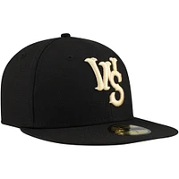 Casquette ajustée 59FIFTY Winston-Salem Dash Authentic Collection New Era noire pour hommes