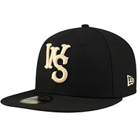 Casquette ajustée 59FIFTY Winston-Salem Dash Authentic Collection New Era noire pour hommes