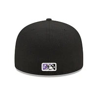 Men's New Era Black Winston-Salem Dash Marvel x Minor League 59FIFTY Fitted Hat