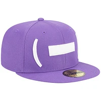 Men's New Era Purple Winston-Salem Dash Theme Nights Hyphen  59FIFTY Fitted Hat