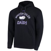 Men's Under Armour Black Winston-Salem Dash All Day Raglan Fleece Pullover Hoodie