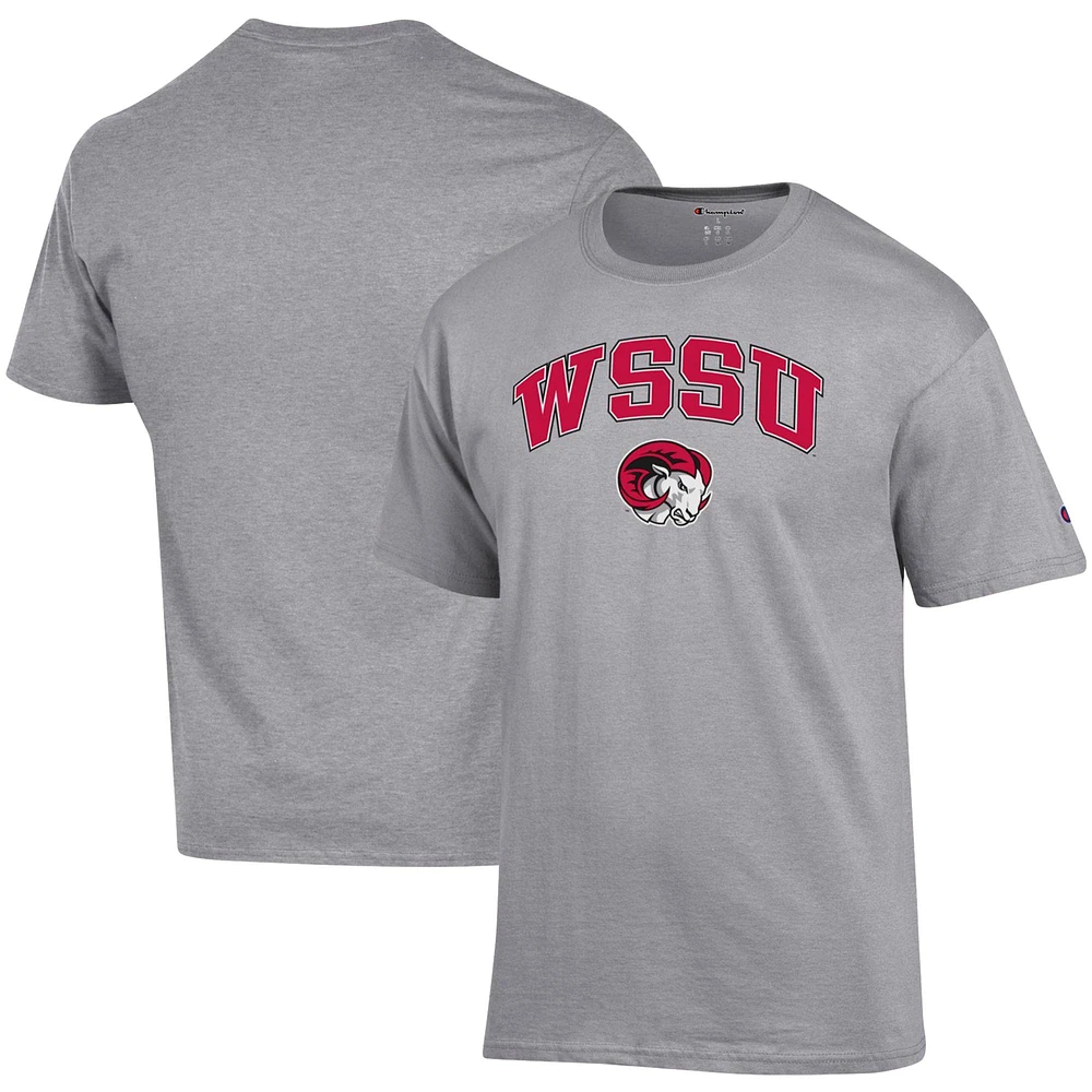 T-shirt Champion Gris Winston-Salem State Rams Arch Over Logo Homme