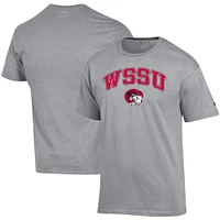 Men's Champion Gray Winston-Salem State Rams Arch Over Logo T-Shirt