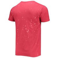 Men's Original Retro Brand Red Winston-Salem State Rams Bleach Splatter T-Shirt