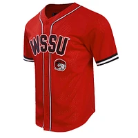 Men's Pro Standard Red Winston-Salem State Rams Homecoming Mesh Button-Down Shirt