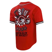 Chemise boutonnée en maille Pro Standard rouge Winston-Salem State Rams Homecoming pour hommes