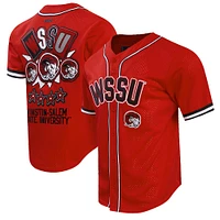 Men's Pro Standard Red Winston-Salem State Rams Homecoming Mesh Button-Down Shirt