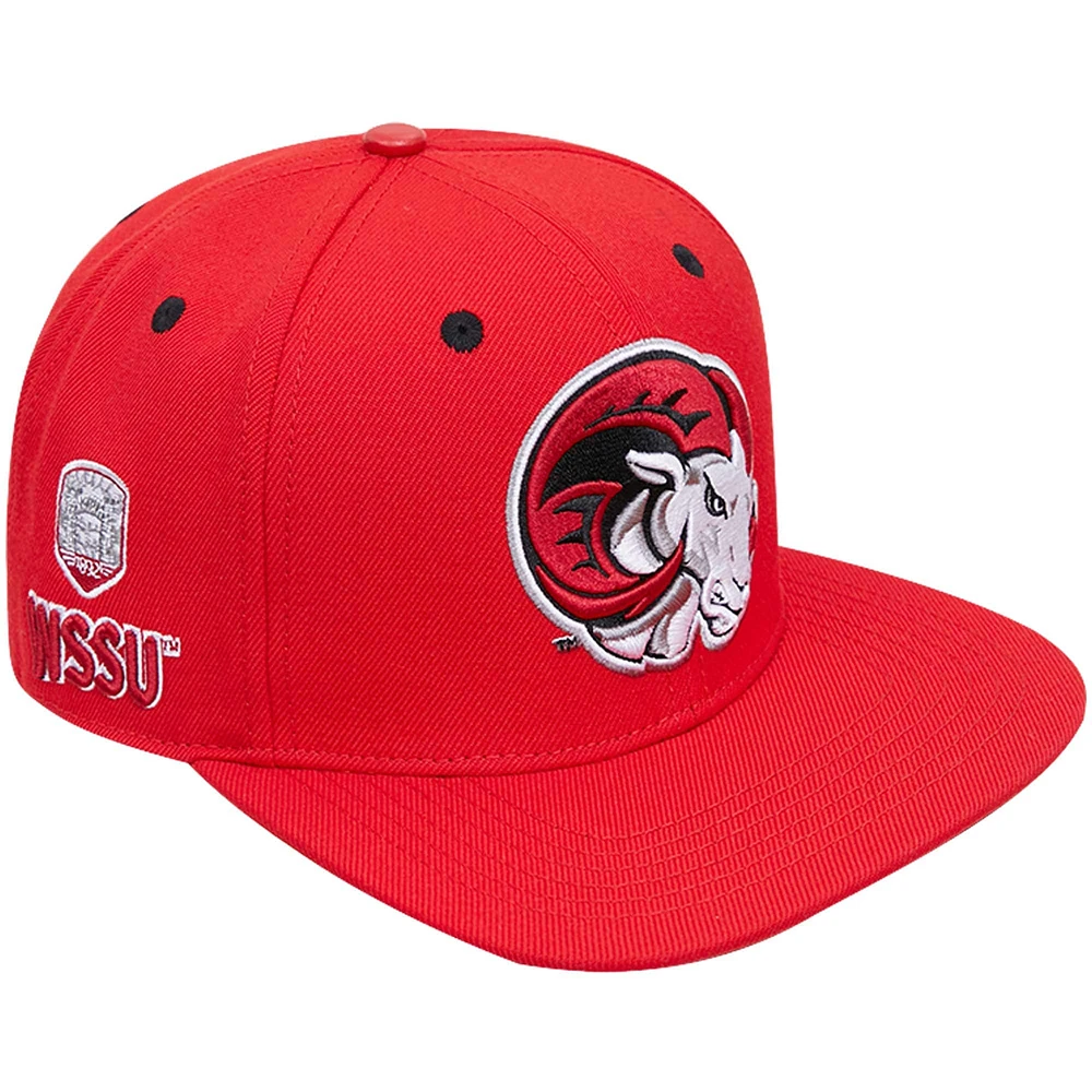 Casquette Snapback rouge Pro Standard pour homme avec logo de la mascotte Winston-Salem State Rams