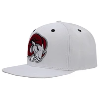 Men's Pro Standard White Winston-Salem State Rams Mascot Wool Snapback Hat