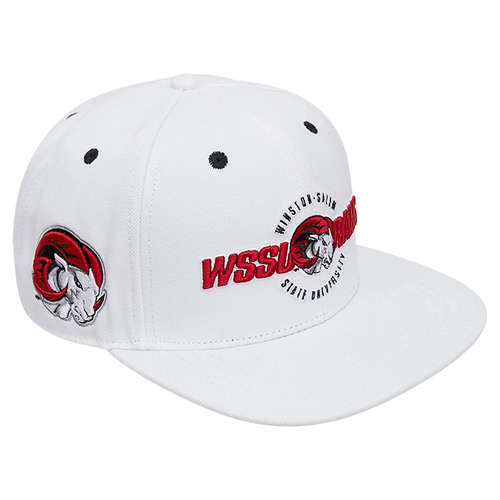 Casquette Snapback en laine blanche Pro Standard Winston-Salem State Rams pour homme