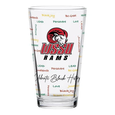 Winston-Salem State Béliers 16oz. Verre à pinte