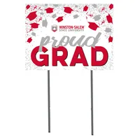 Winston-Salem State Rams 18'' x 24'' Grad Yard Sign