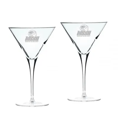 Winston-Salem State Rams 2-Piece 10oz. Luigi Bormioli Titanium Martini Glass Set