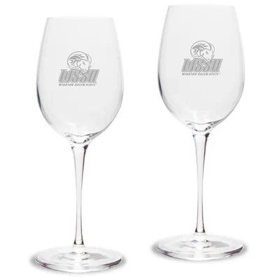 Winston-Salem State Rams 2-Piece 12oz. Luigi Bormioli Titanium White Wine Glass Set