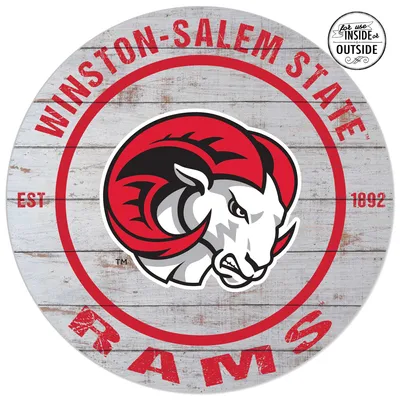 Winston-Salem State Rams 20'' x 20'' Indoor/Outdoor Weathered Circle Sign