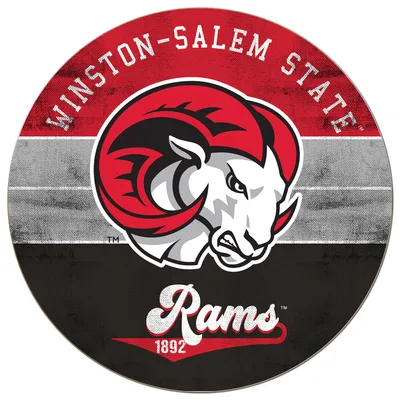 Winston-Salem State Rams 20'' x 20'' Retro Logo Circle Sign