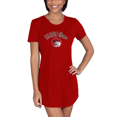 Winston-Salem State Rams Concepts Sport Women's Marathon Knit Nightshirt - Red