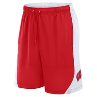 Men's Fanatics Red/White Wisconsin Strength Unleashed Shorts