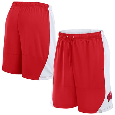 Men's Fanatics Red/White Wisconsin Strength Unleashed Shorts