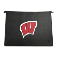 Wisconsin Badgers Faux Leather Laptop Case - Black