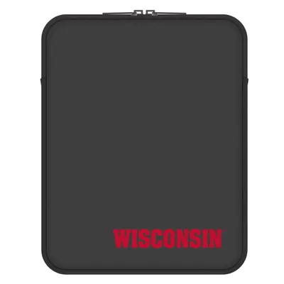 Wisconsin Badgers Vertical Soft Sleeve Laptop Case - Black