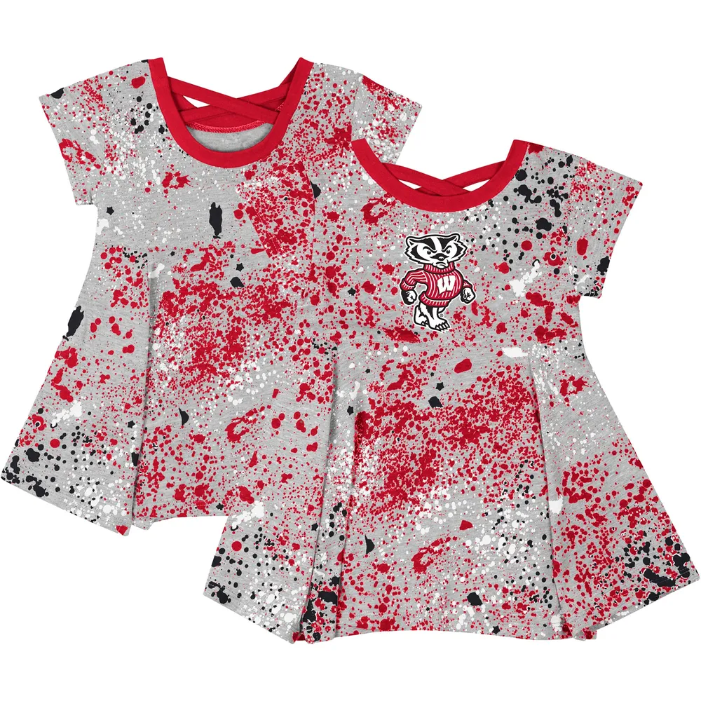 Robe grise pour bébé Colosseum Wisconsin Badgers Sweet Pea fille