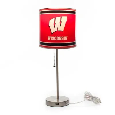 Wisconsin Badgers Imperial Chrome Desk Lamp